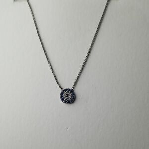 Subtle Silver Evil Eye Necklace